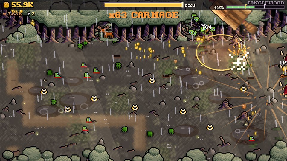 Goblin Smasher screenshot: Tanglewood in the rain