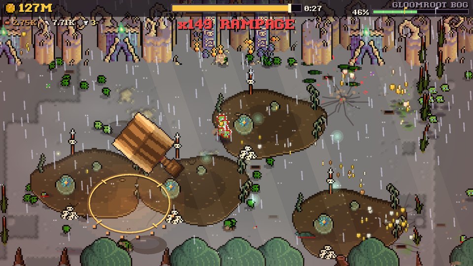 Goblin Smasher screenshot: Gloomroot Bog and the Sinking Mire