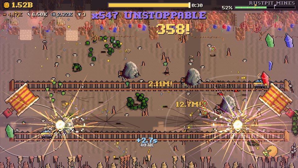 Goblin Smasher screenshot: Rustpit Mines, Minecart Line