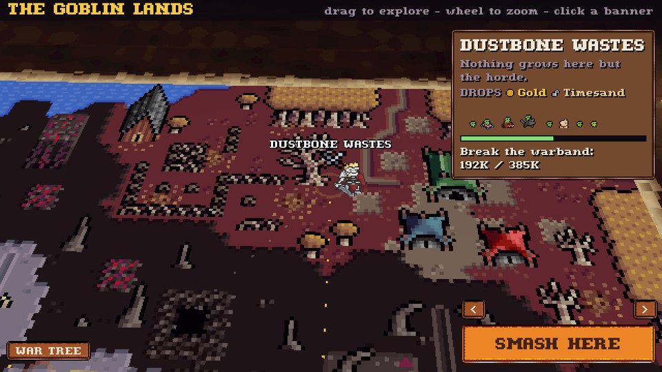 Goblin Smasher screenshot: The Goblin Lands map
